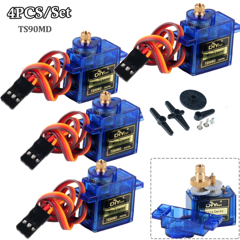 Rc Helicopter Motor - 4個入り TS90MD マイクロデジタルサーボモーター 360 270 180度