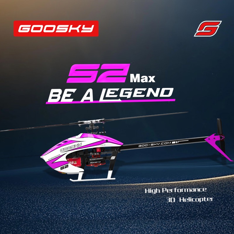Rc Helicopter Gyro - GOOSKY S2 Max モデル航空機内蔵 S-Fhss デュアルブラシレス高性能