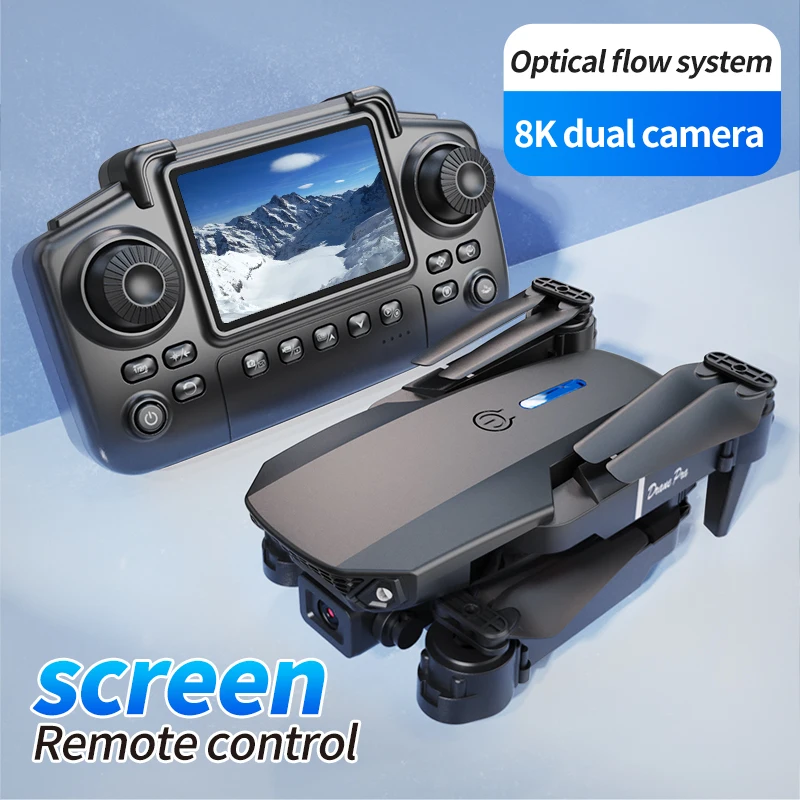 プロフェッショナルE88 PROドローン、スクリーン付き8K - Rc Helicopter Electric のレビューと価格