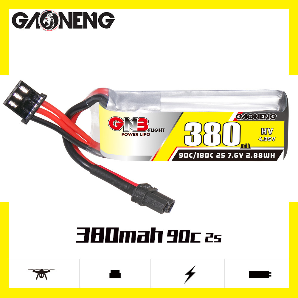 GNB 2S 7.6V 380mAh 90C/180C リポ - Rc Helicopter Coaxial のレビューと価格
