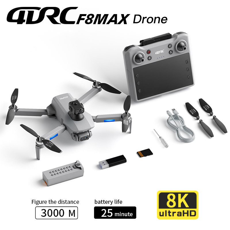 F8 MAX GPSドローン プロフェッショナル 8Kカメラ - Rc Helicopter Electric のレビューと価格