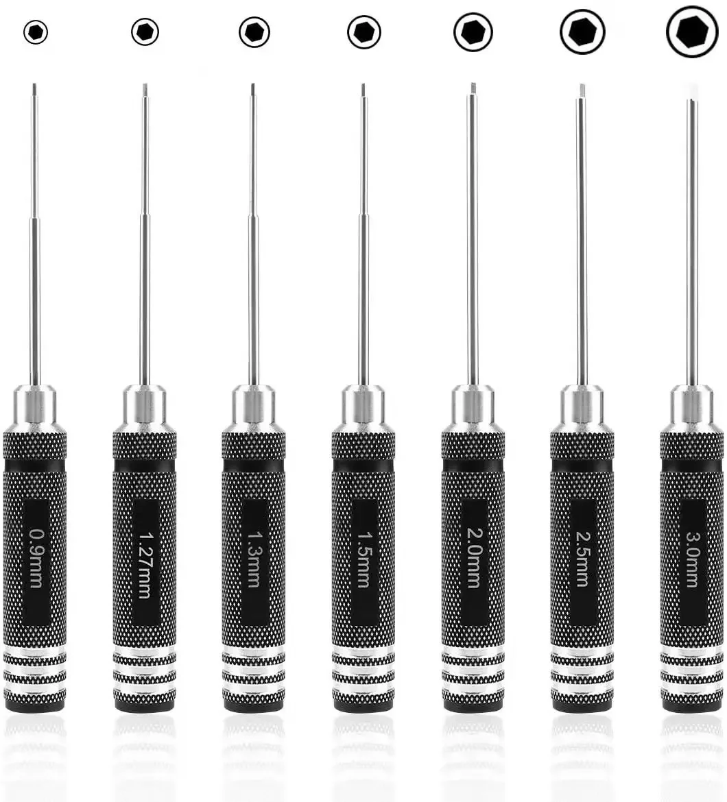 六角ドライバー 7/4 個六角六角ドライバーキット高速度鋼  - Rc Helicopter Tool Kit のレビューと価格